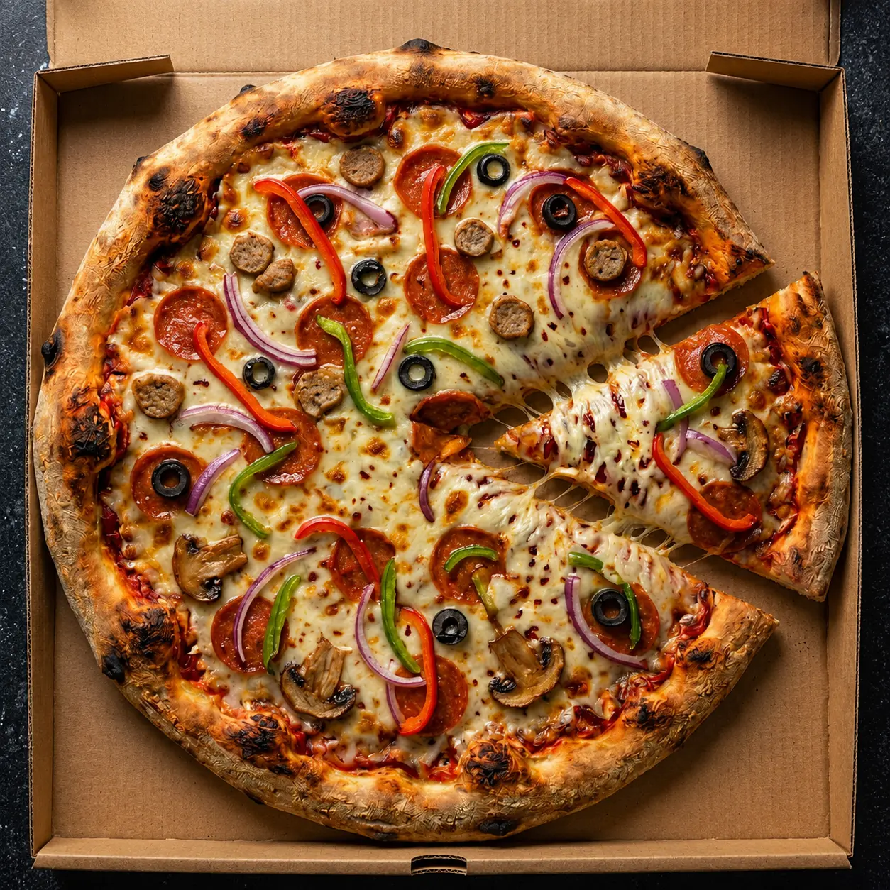 Cheezly Supreme — signature loaded pizza at Cheezly Pizza Canada, Sherwood Park